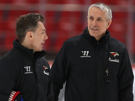 Тренировка «Авангарда» перед матчем с «Салаватом Юлаевым»