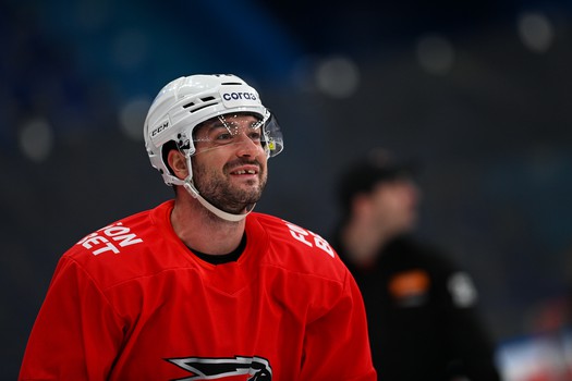 Тренировка «Авангарда» перед матчем в Нижнекамске