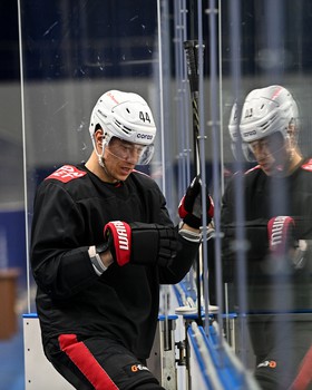 Раскатка «Авангарда» перед третьим матчем серии с «Сибирью» в Новосибирске