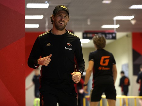 Тренировка «Авангарда» перед матчем с минским «Динамо»