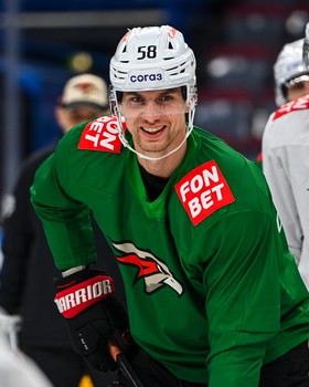 Раскатка «Авангарда» перед матчем в Магнитогорске