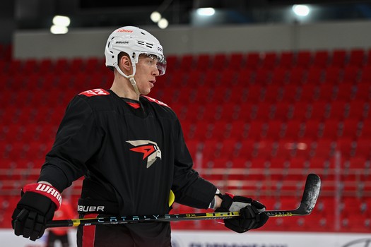 Тренировка «Авангарда» перед матчем в Екатеринбурге