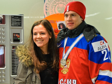 Встреча серебряного призера МЧМ-2016 Артура Лауты в аэропорту