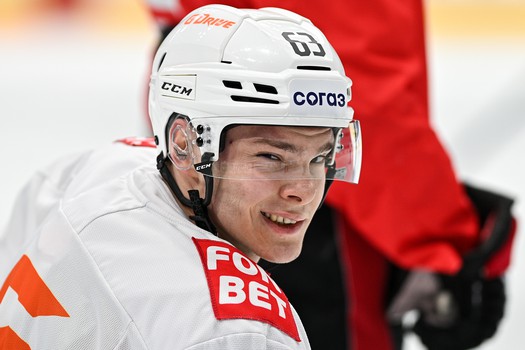 Раскатка «Авангарда» перед матчем в Уфе