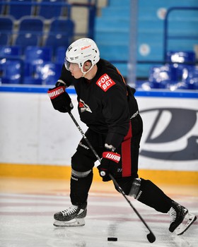 Тренировка «Авангарда» перед матчем в Нижнекамске