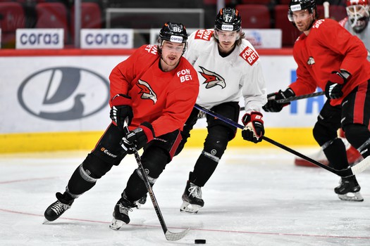 Раскатка «Авангарда» перед матчем с «Нефтехимиком»