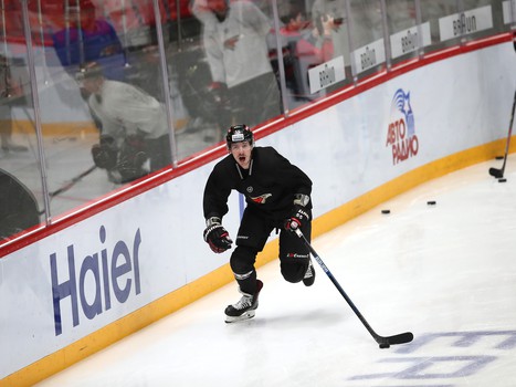 Раскатка «Авангарда» перед матчем с «Автомобилистом»