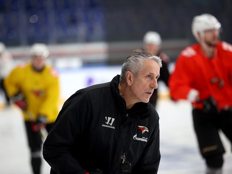 Раскатка «Авангарда» перед матчем в Нижнекамске