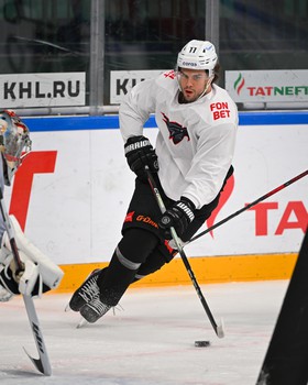 Тренировка «Авангарда» перед матчем в Казани