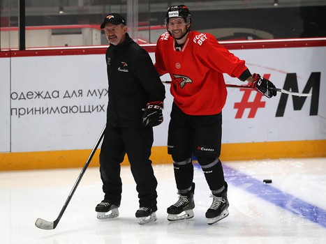 Раскатка «Авангарда» перед матчем с «Витязем»