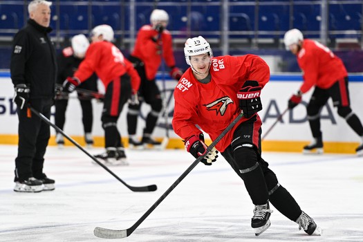 Раскатка «Авангарда» перед третьим матчем серии с «Сибирью» в Новосибирске