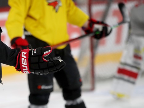 Тренировка «Авангарда» перед матчем в Екатеринбурге