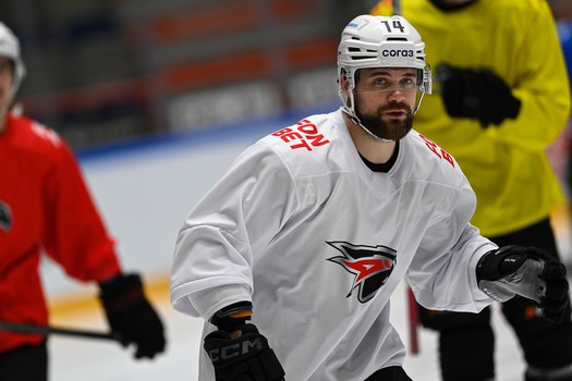 Тренировка «Авангарда» перед матчем в Хабаровске