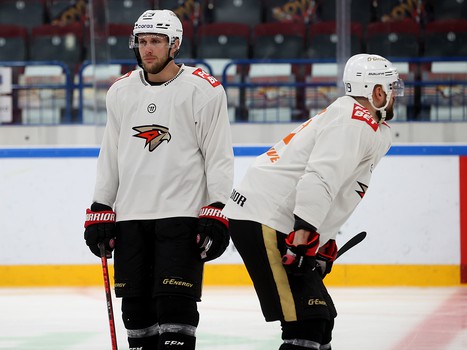 Тренировка «Авангарда» перед матчем в Магнитогорске