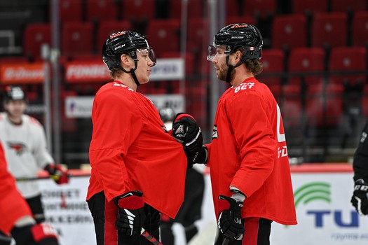 Раскатка «Авангарда» перед матчем с минским «Динамо»