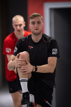 Тренировка «Авангарда» перед матчем в Санкт-Петербурге