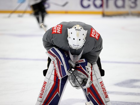 Раскатка «Авангарда» перед выездным матчем с московским «Динамо»