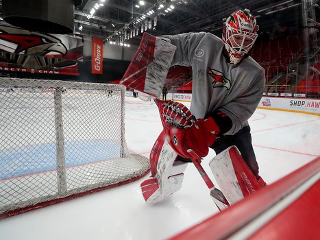 Раскатка «Авангарда» перед матчем с минским «Динамо»