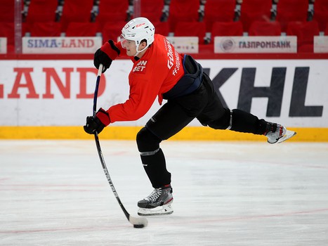 Тренировка «Авангарда» в Екатеринбурге перед третьим матчем серии с «Автомобилистом»