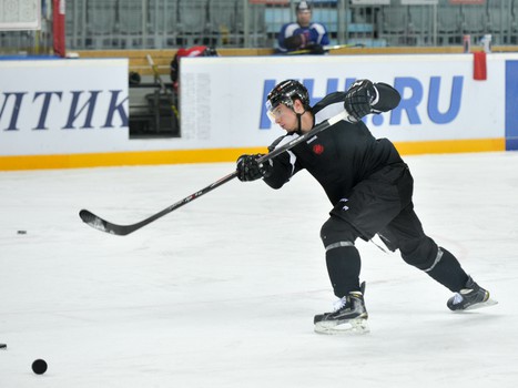 Раскатка "Авангарда" перед домашним матчем против "Медвешчака"