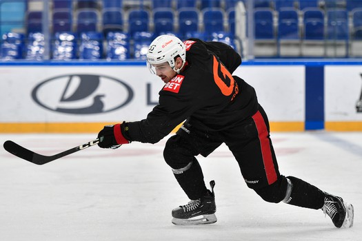 Тренировка «Авангарда» перед матчем в Нижнекамске