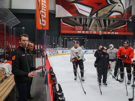 Даниил Квят на тренировке «Авангарда»