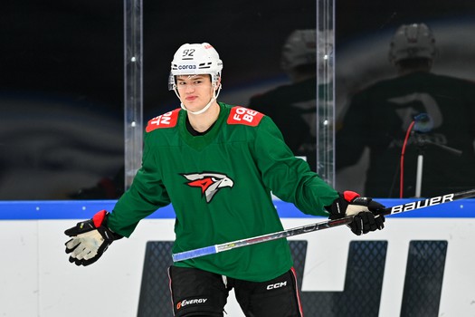 Раскатка «Авангарда» перед матчем в Новосибирске