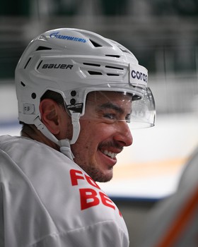 Тренировка «Авангарда» перед матчем в Казани