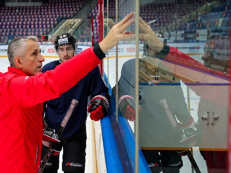 Раскатка «Авангарда» перед матчем со «Спартаком»