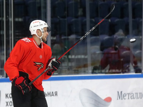 Раскатка «Авангарда» перед выездным матчем с московским «Динамо»