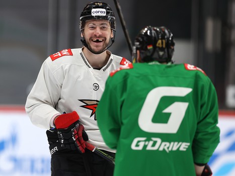 Раскатка «Авангарда» перед матчем с «Металлургом»