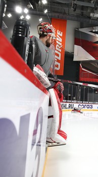 Тренировка «Авангарда» перед вылетом в Череповец