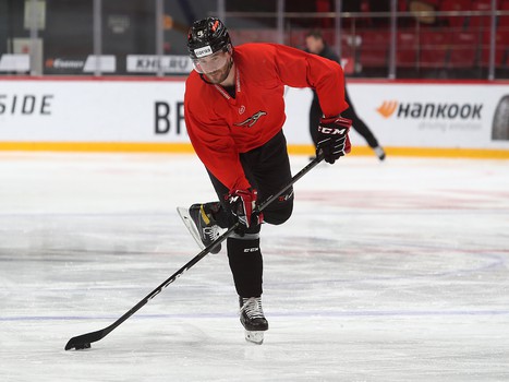 Раскатка «Авангарда» перед матчем против СКА