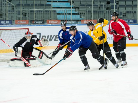 Раскатка "Авангарда" перед матчем с "Ак Барсом"