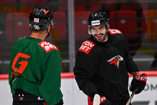 Раскатка «Авангарда» перед матчем с «Автомобилистом»