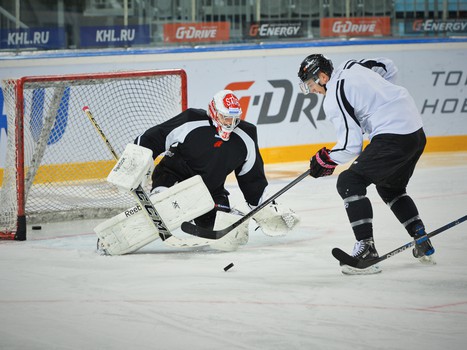 Раскатка "Авангарда" перед матчем с "Адмиралом"