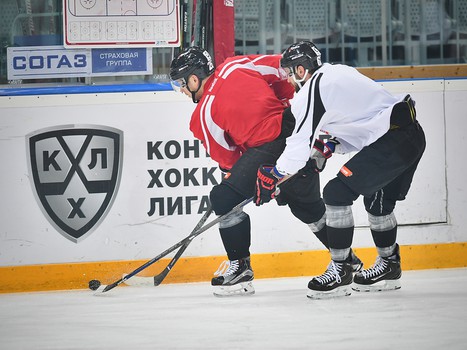 Раскатка "Авангарда" перед матчем с "Адмиралом"