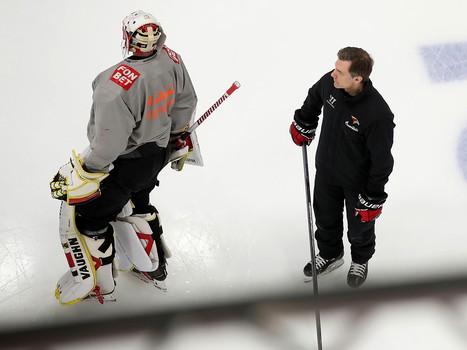 Раскатка «Авангарда» перед матчем с рижским «Динамо»