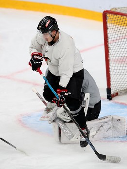 Раскатка «Авангарда» перед матчем с минским «Динамо»