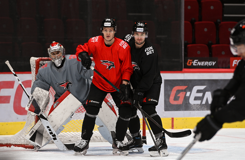 Раскатка «Авангарда» перед матчем с «Нефтехимиком»