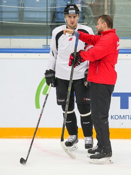 Раскатка «Авангарда» перед матчем с «Барысом»