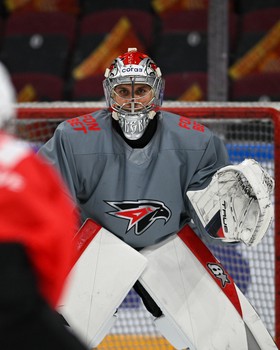 Раскатка «Авангарда» перед матчем в Магнитогорске