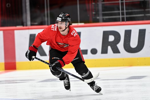 Раскатка «Авангарда» перед матчем с московским «Динамо»