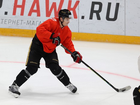 Тренировка «Авангарда» перед матчем с «Нефтехимиком»