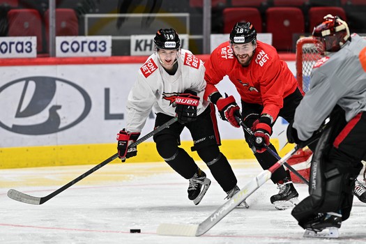 Раскатка «Авангарда» перед матчем с минским «Динамо»