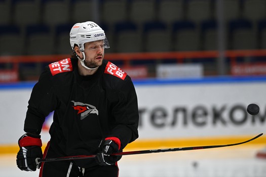 Тренировка «Авангарда» перед матчем в Хабаровске