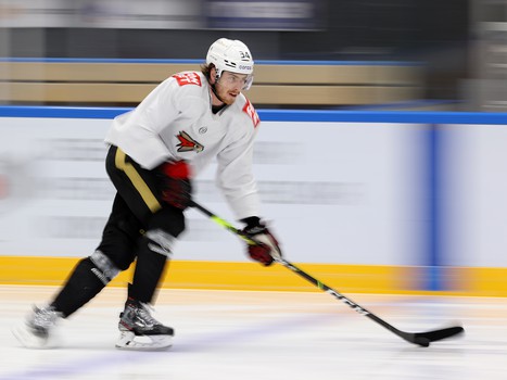 Раскатка «Авангарда» перед матчем в Нижнем Новгороде