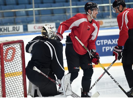 Раскатка "Авангарда" перед матчем с "Куньлунь Ред Стар"