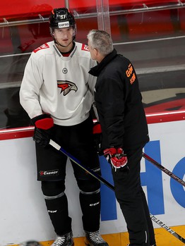 Раскатка «Авангарда» перед матчем с «Металлургом»