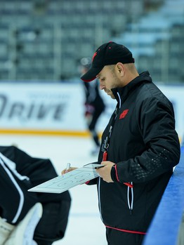 Раскатка "Авангарда" перед матчем с "Салаватом Юлаевым"